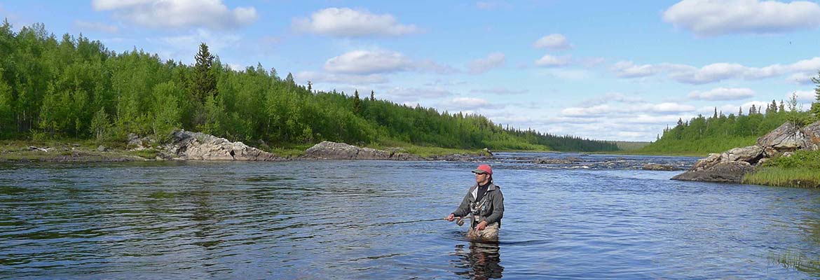 Atlantic salmon in Umba and Varzuga River. Comfortable lodging. Services from guides with boats, tasty meals and friendly staf. Brown-trout fishing in wild nature. KolaTravel